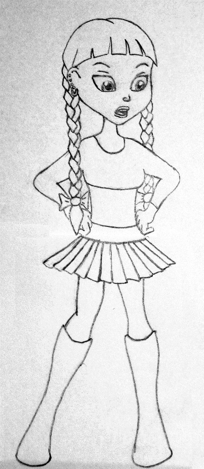Girl with skirt